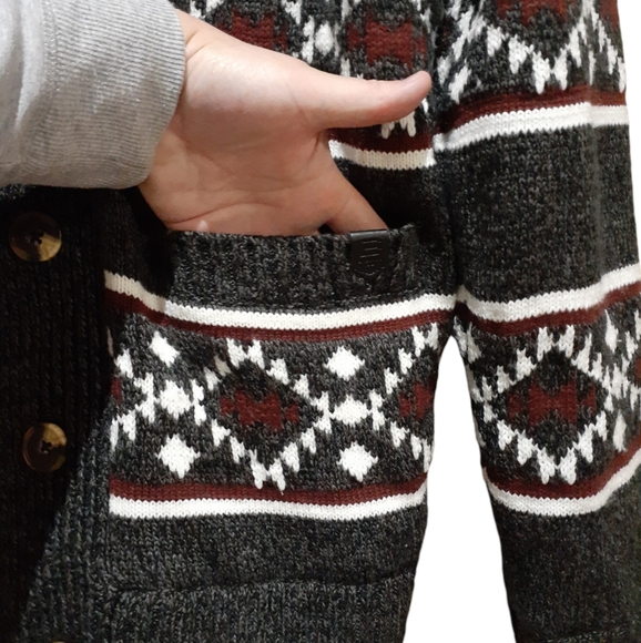 Buffalo David Bitton Men's Worthy Lined Chunky Knit Cardigan Sweater Size Small - Picture 5 of 9